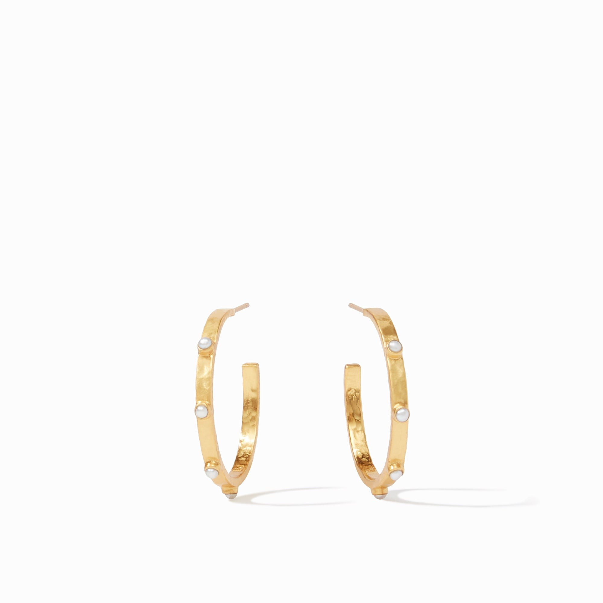 Crescent Gemstone Hoop Earrings | Julie Vos | Julie Vos