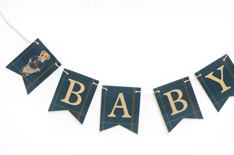 Plaid Preppy Bear Banner, Teddy Bear Tartan Plaid Garland, Ralph Lauren Baby Shower, Preppy Bear ... | Etsy (US)