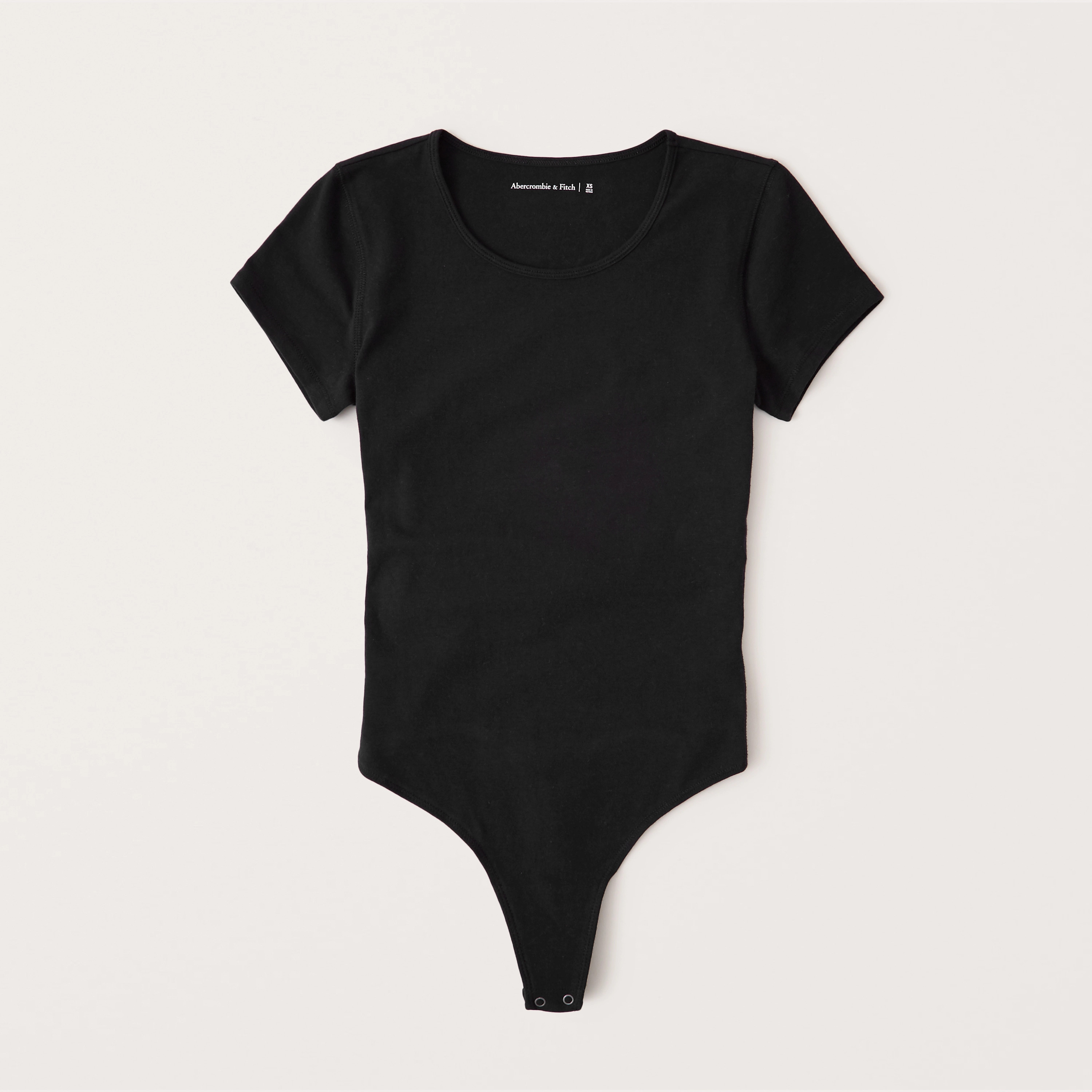Short-Sleeve Crewneck Bodysuit | Abercrombie & Fitch (US)