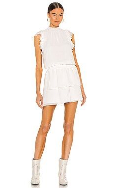 1. STATE Flutter Sleeve Smocked Neck Dress in Soft Ecru from Revolve.com | Revolve Clothing (Global)