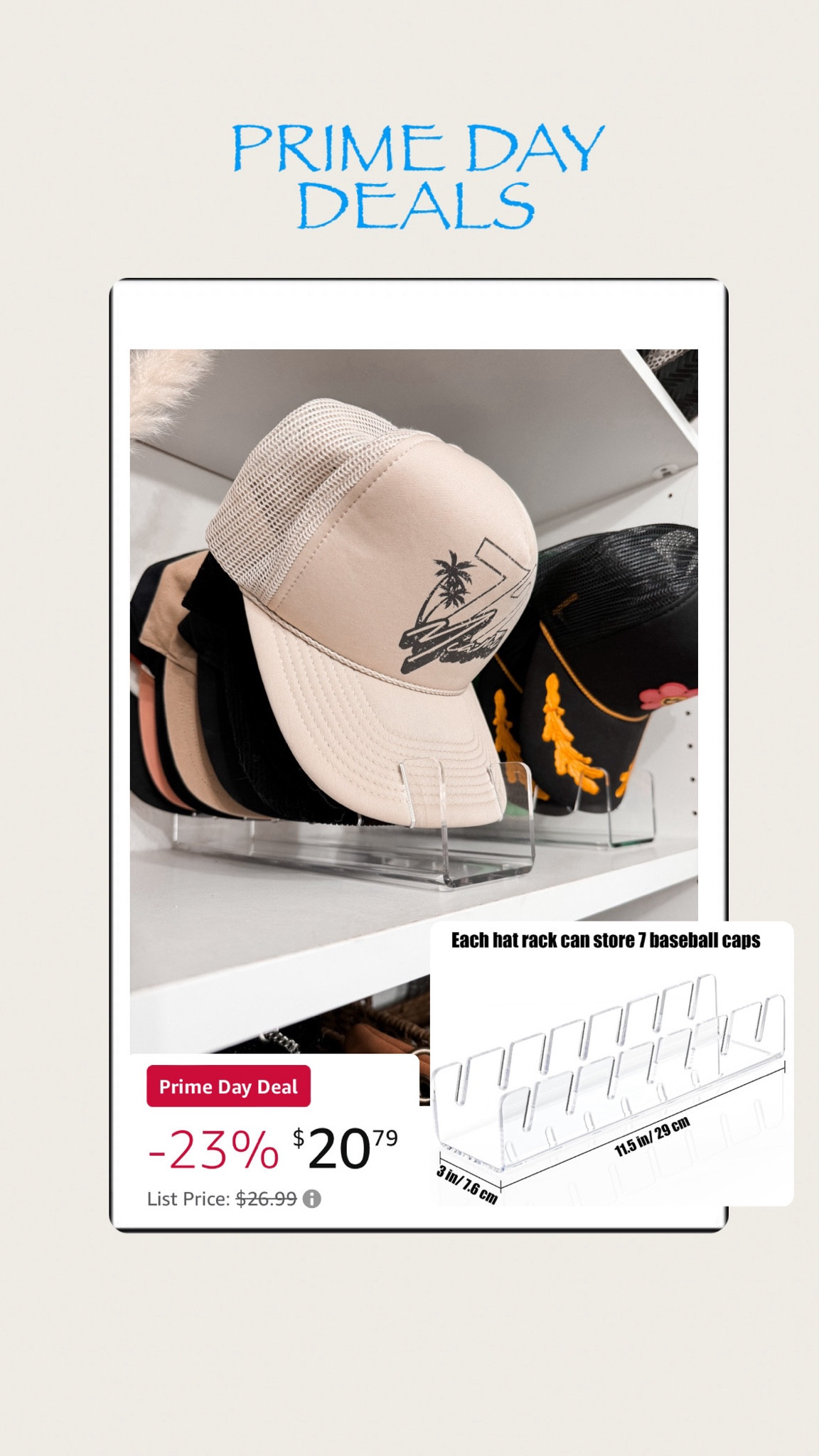Amazon prime day / clear hat stand

#LTKFindsUnder50 #LTKStyleTip #LTKSaleAlert
