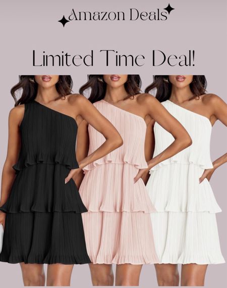 Amazon deals / ZESICA Women's 2024 Summer Sleeveless Mini Dress Boho One Shoulder Ruffle Tiered Layered Chiffon Flowy A Line Dresses / Mother’s Day dress / graduation dress / white dress / wedding guest dress / bachelorette party dress / wedding shower dress / baby shower outfit 

#LTKover40 #LTKfindsunder50 #LTKwedding