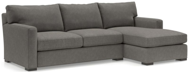 Axis Charcoal Sectional Sofa + Reviews | Crate & Barrel | Crate & Barrel