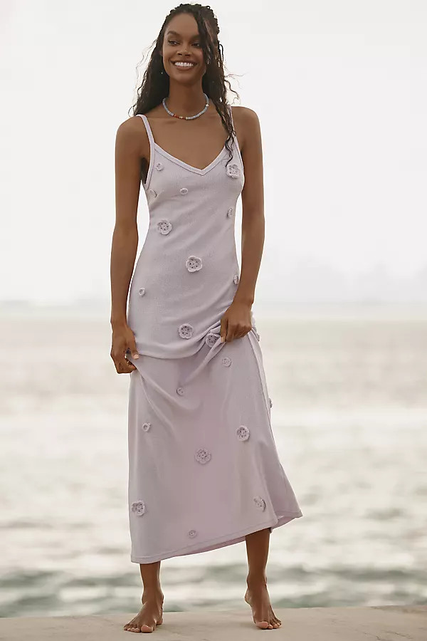BLITHE V-Neck Knit Midi Dress | Anthropologie (US)