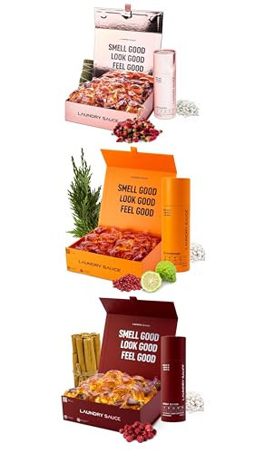 Laundry Sauce - 03 Sets of Luxury Scented Laundry Detergent Pods & Scent Booster Bundle (Italian Bergamot, Egyptian Rose & French Saffron) Premium Laundry Washing Pods, Sophisticated Fragrance | Amazon (US)
