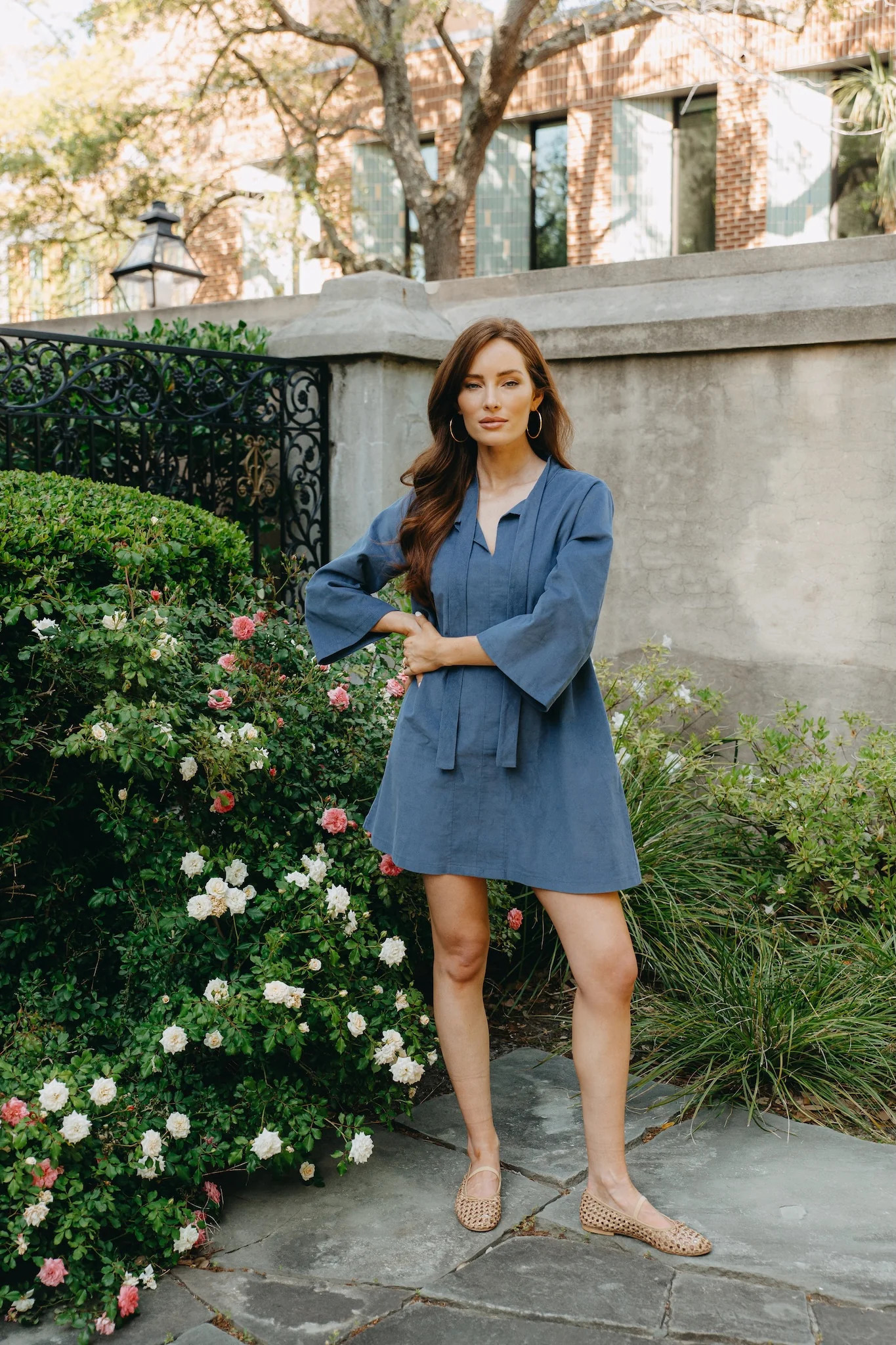 The Phoebe Corduroy Dress - Jean Blue | Smith and Quinn