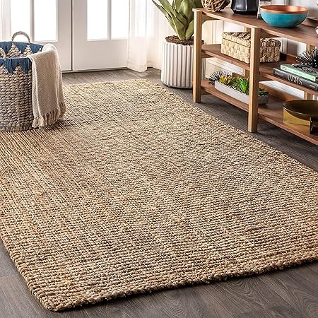 JONATHAN Y Pata Hand Woven Chunky Jute Natural 8 ft. x 10 ft. Area-Rug, Farmhouse, Easy-Cleaning,... | Amazon (US)