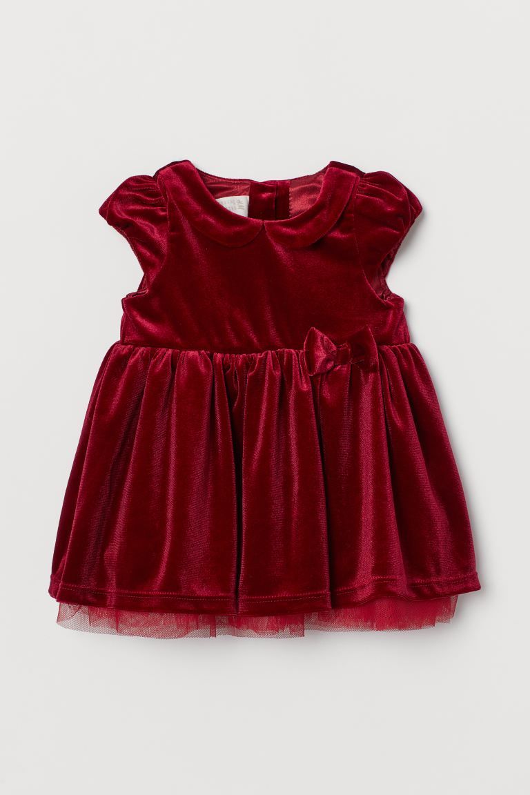 Puff-sleeved Velour Dress | H&M (US + CA)