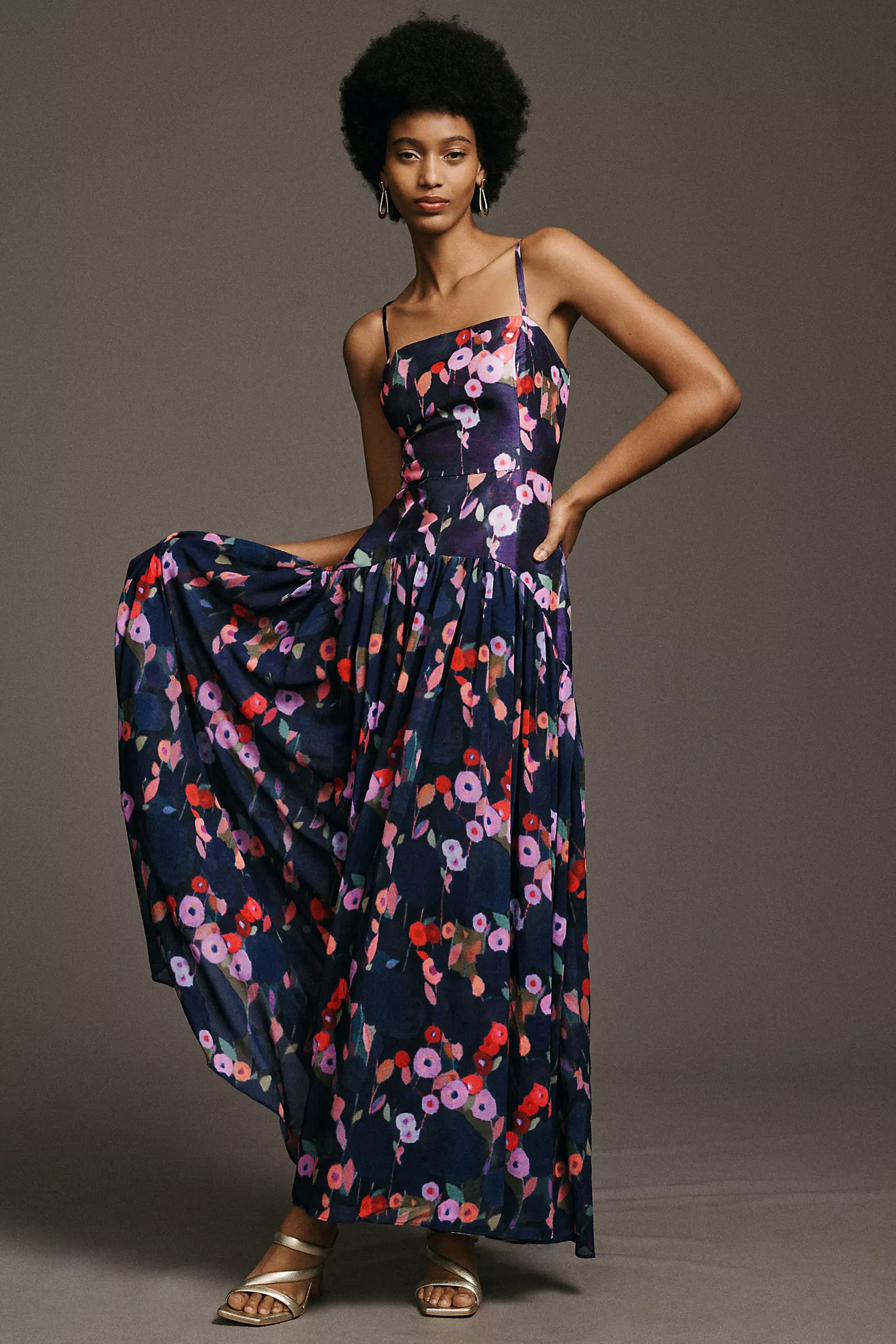 Hutch Imogen Straight-Neck Drop-Waist Maxi Dress | Anthropologie (US)