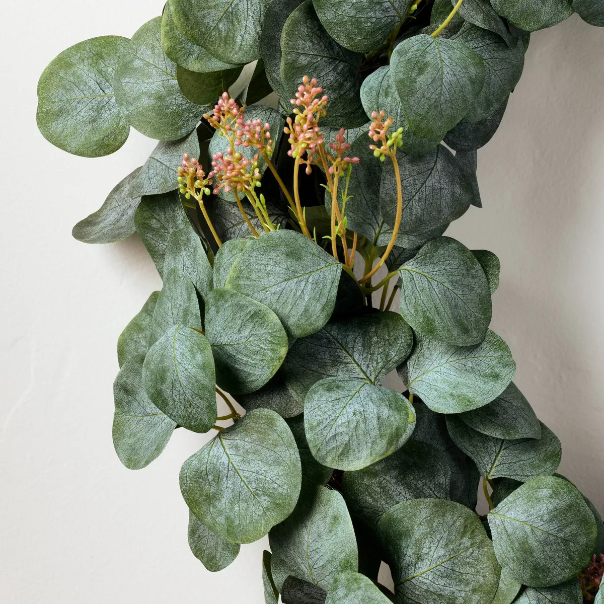 26" Eucalyptus Artificial Wreath Green - Hearth & Hand\u2122 with Magnolia | Target