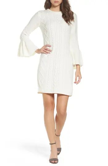 Women's Eliza J Mixed Cable Sweater Dress | Nordstrom