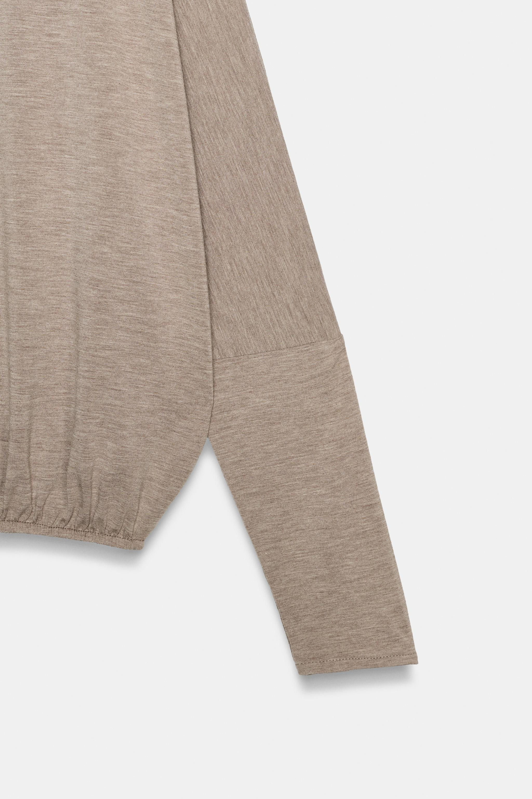 ELASTICATED HEM T-SHIRT | Zara US