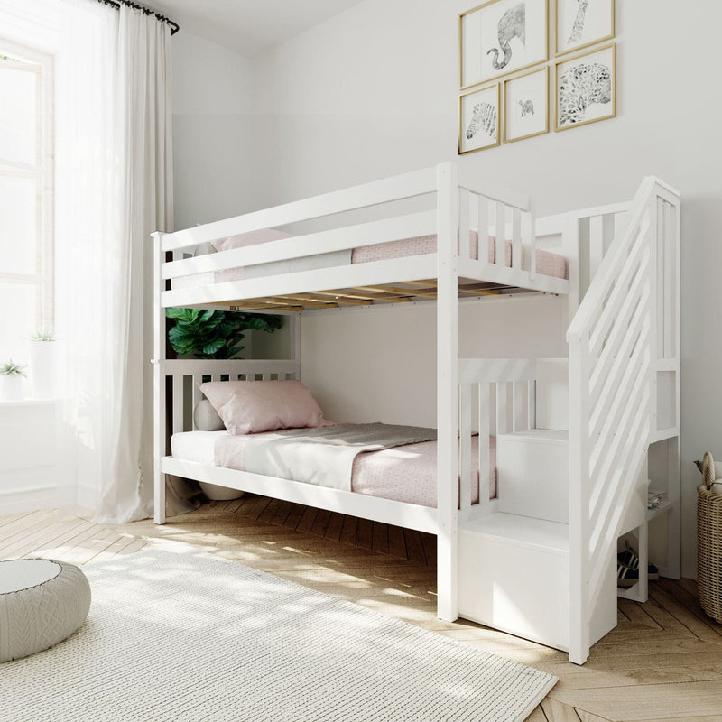Twin Over Twin Bunk Bed With Stairs | max & lily