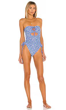 Tularosa Dilara One Piece in Blue Ditsy Blossom from Revolve.com | Revolve Clothing (Global)