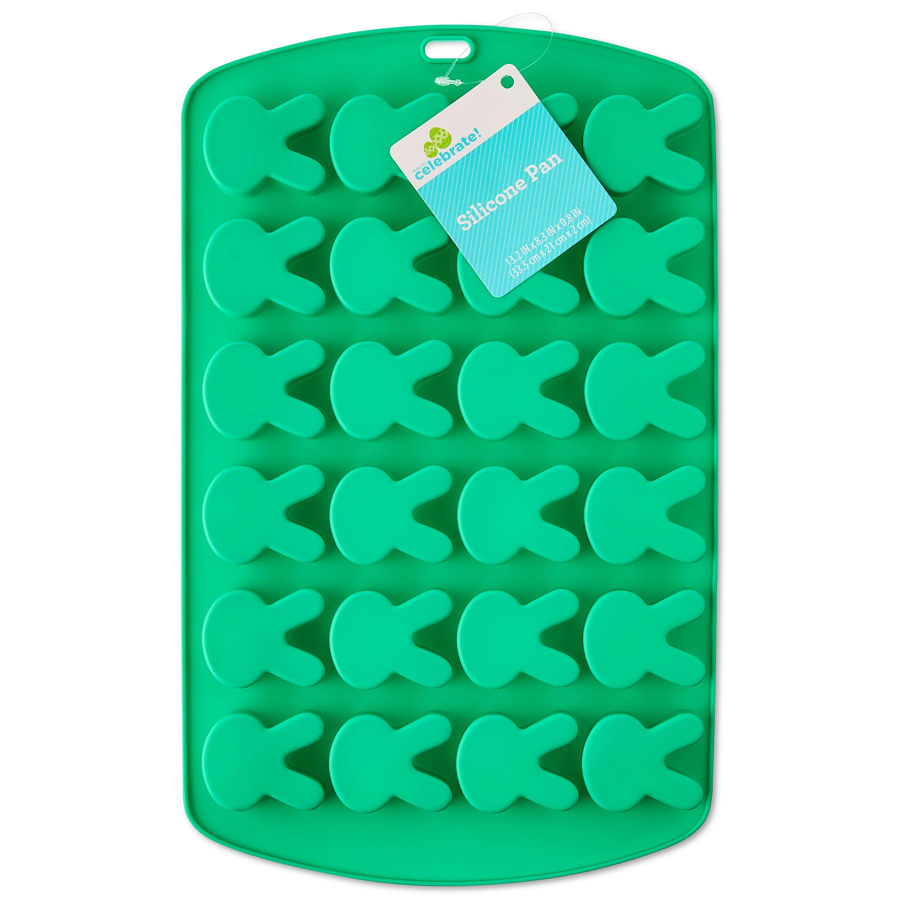 24-Cavity Bunny Shapes Silicone Candy Mold, Green, Easter by Way To Celebrate | Walmart (US)