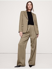 High-Rise Wide-Leg Italian Satin Pant | Banana Republic (US)