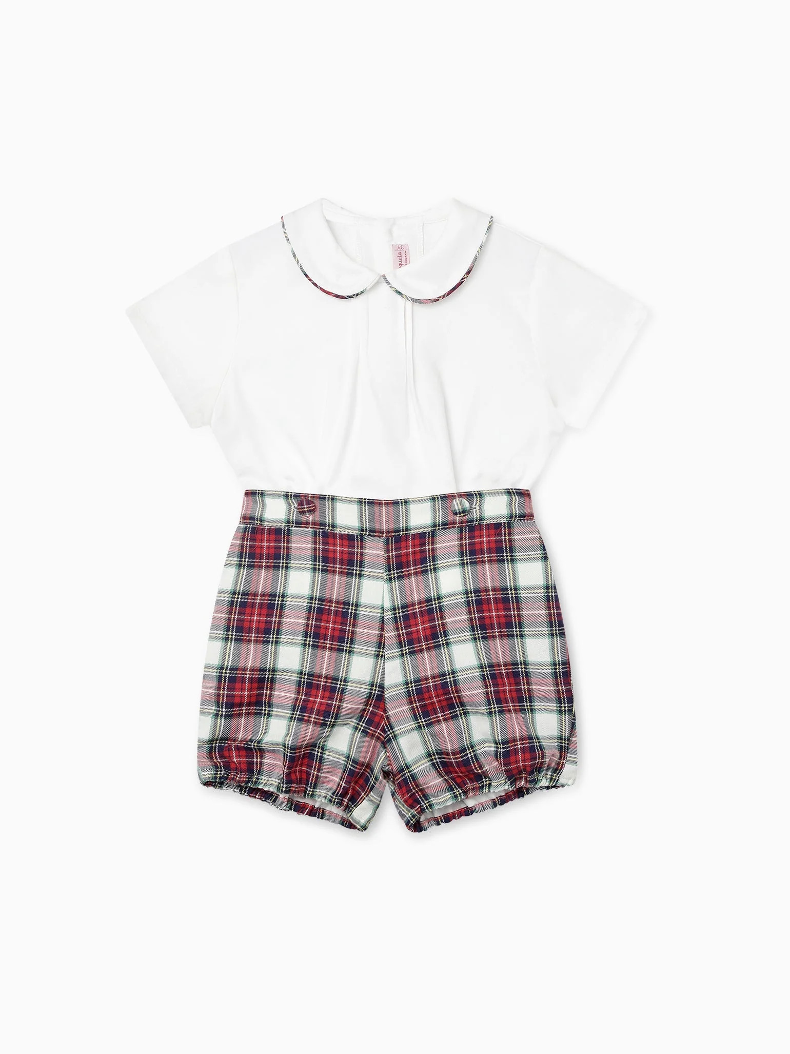 Ivory Tartan Pablo Boy Set | La Coqueta (US)