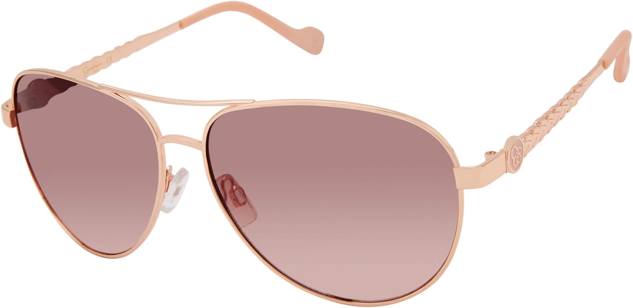 Women's J5702 Metal Aviator Sunglasses with 100% UV Protection, 60 mm | Amazon (US)