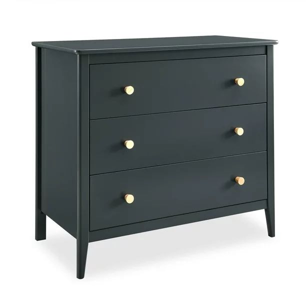 Delta Children Casey 3 Drawer Dresser, Charcoal Grey/Natural | Walmart (US)