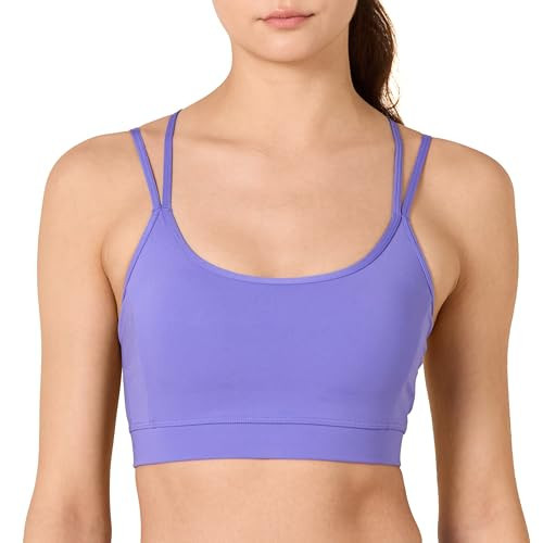 Amazon Essentials Comfy Sports Bra for Women - Active Sculpt Strappy Back, Purple, X-Large | Amazon (US)