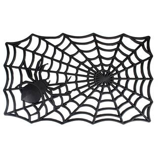 Black Spider Web Rectangular Halloween Doormat | Michaels Stores