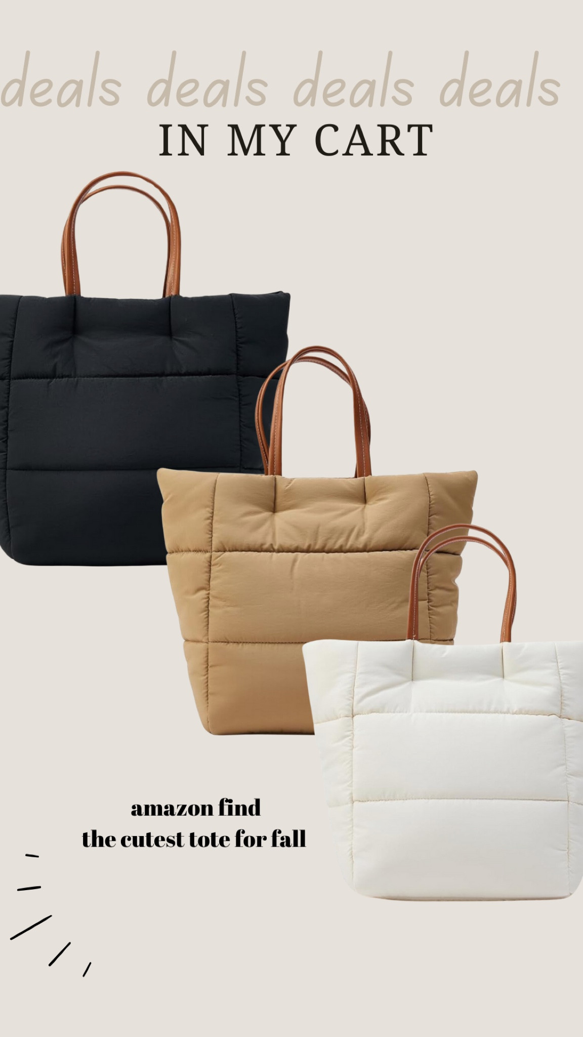 Puffer Tote Bag Women Lightweight Down Handbag with adjustable Straps, Quilted Shoulder Crossbody Bags For Work Travel
Fall Amazon find 

#LTKStyleTip #LTKSeasonal #LTKFindsUnder50