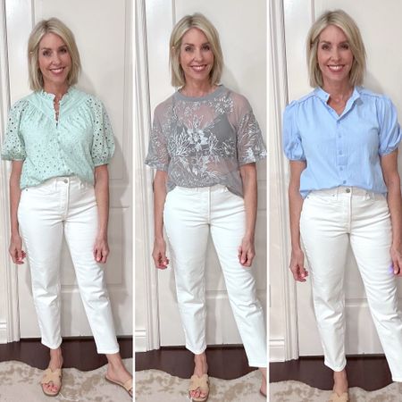 3 Amazon tops that are inspired by Anthropology but without the big price tag. Eyelet blouse comes in 20 colors. Mesh blouse in 4 colors. Puff sleeve top in 16 colors. I’m wearing a small in all 3. 

Summer outfits, eyelet blouse, Amazon fashion, puff sleeve, over 40, over 50

#LTKFindsUnder50 #LTKOver40 #LTKStyleTip