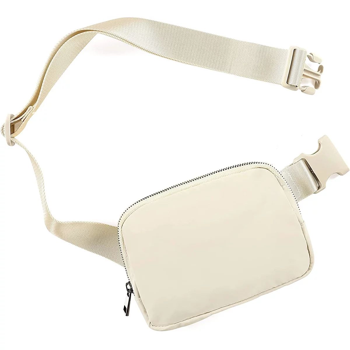 Fanny Pack for Women & Men Small Belt Bag Fashion Waist Pack with Adjustable Strap ivory | Walmart (US)