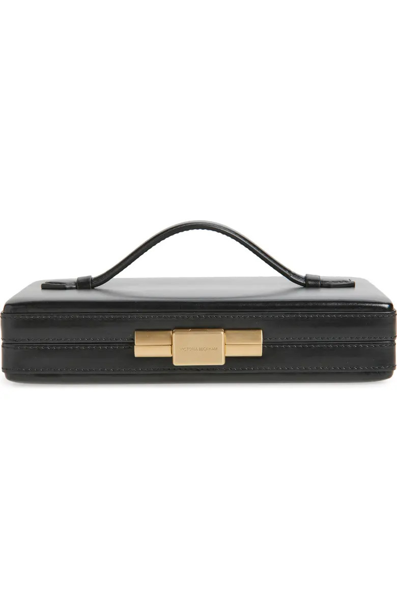Leather Top Handle Box Clutch | Nordstrom