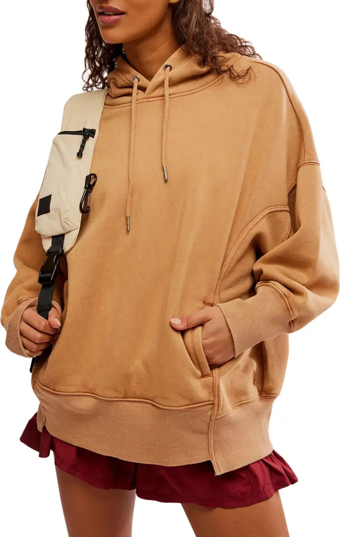 Sprint to the Finish Oversize Cotton Blend Hoodie | Nordstrom
