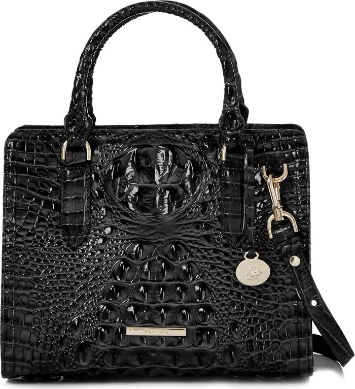 Cami Croc Embossed Leather Satchel | Nordstrom