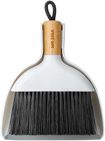 MR.SIGA Mini Dustpan and Brush Set, Portable Cleaning Brush and Dustpan Combo with Bamboo Handle,... | Amazon (US)