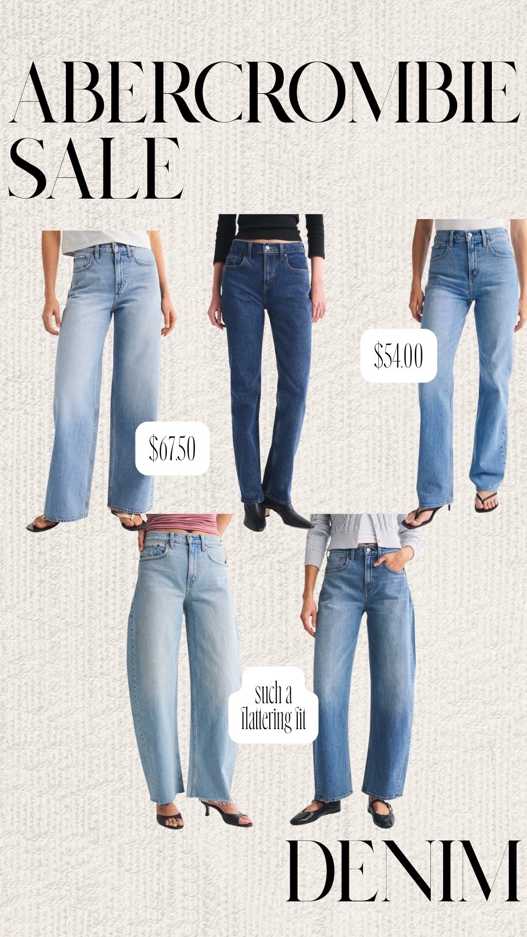 Abercrombie denim I am loving! 🤍👖 25-50% off all jeans right now during their sale. @abercrombie

#LTKSaleAlert #LTKootd