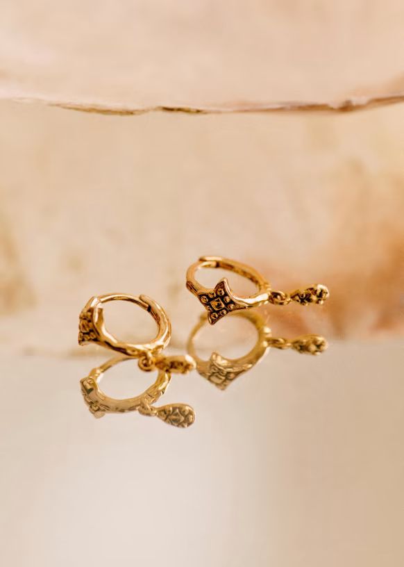 Valentine Mini Hoops - Gold - Brass - Sézane | Sezane Paris
