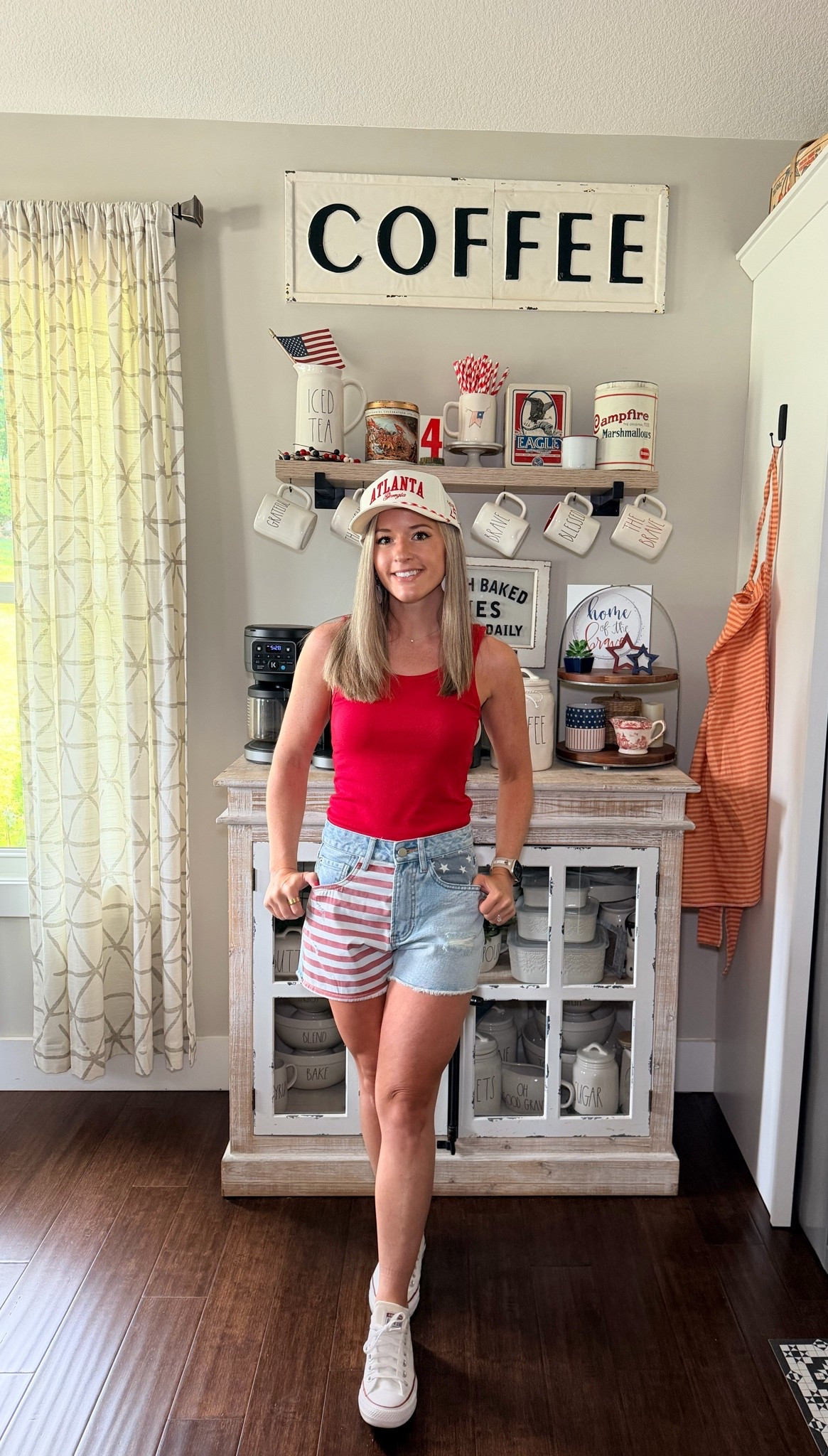 A cute and casual Fourth of July outfit option! 🇺🇸 Perfect for a cookout or just hanging out watching the fireworks! 🧨

#LTKootd #LTKSeasonal #LTKPetite