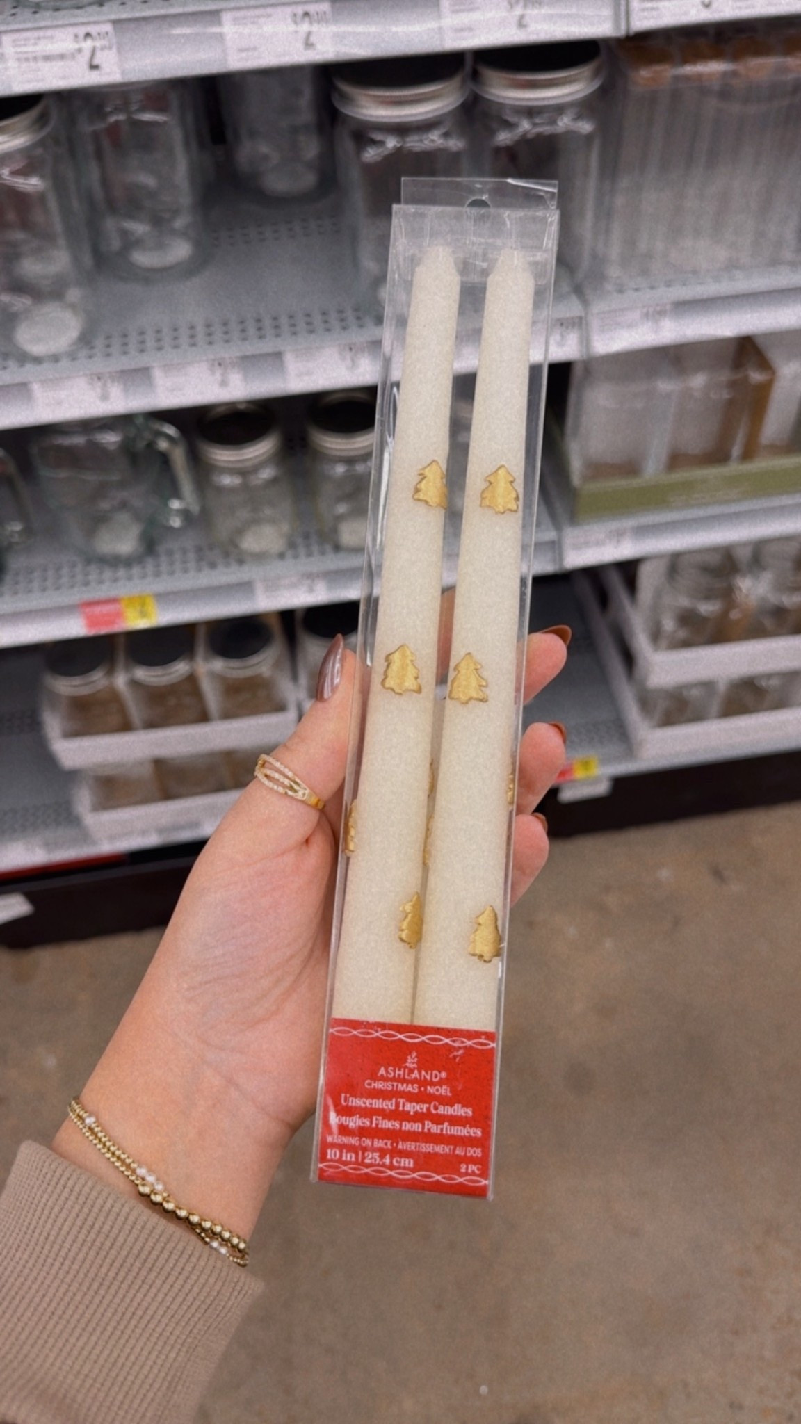 Neutral taper candles with gold tree pattern, Michael’s holiday decor 

#LTKHoliday #LTKHome