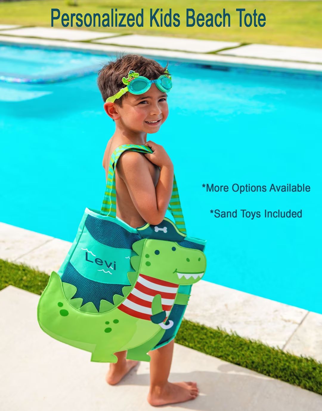 Kids Beach Bag, Personalized Children's Beach Tote, Toddler Beach Bag, Stephen Joseph | Etsy (US)