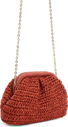 MANGO Amalfi Crochet Straw Clutch | Nordstrom | Nordstrom