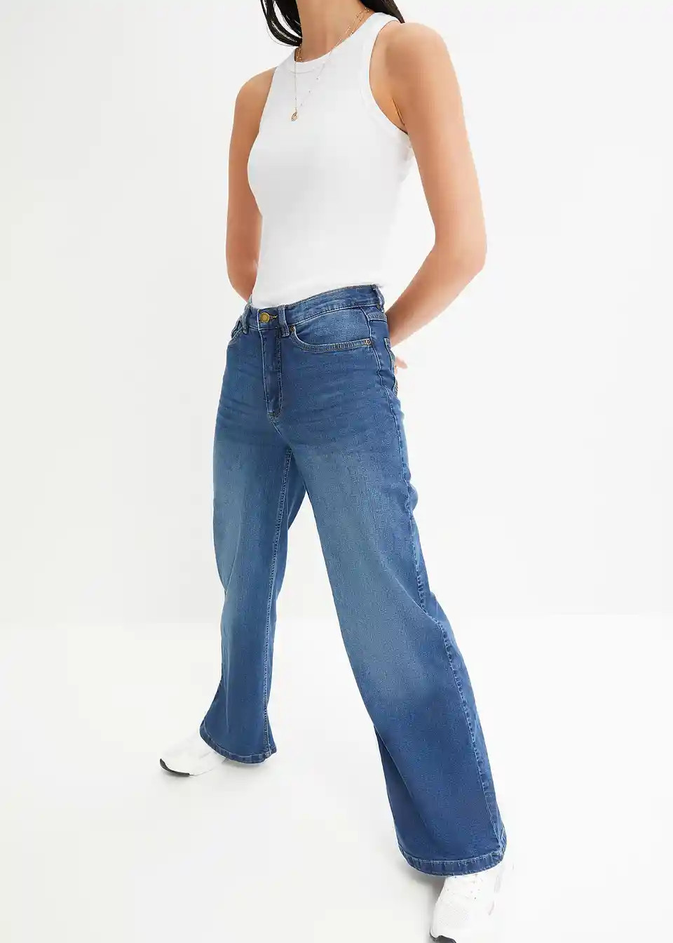 Wide Leg Jeans High Waist, Bio-Baumwolle | Bonprix DE