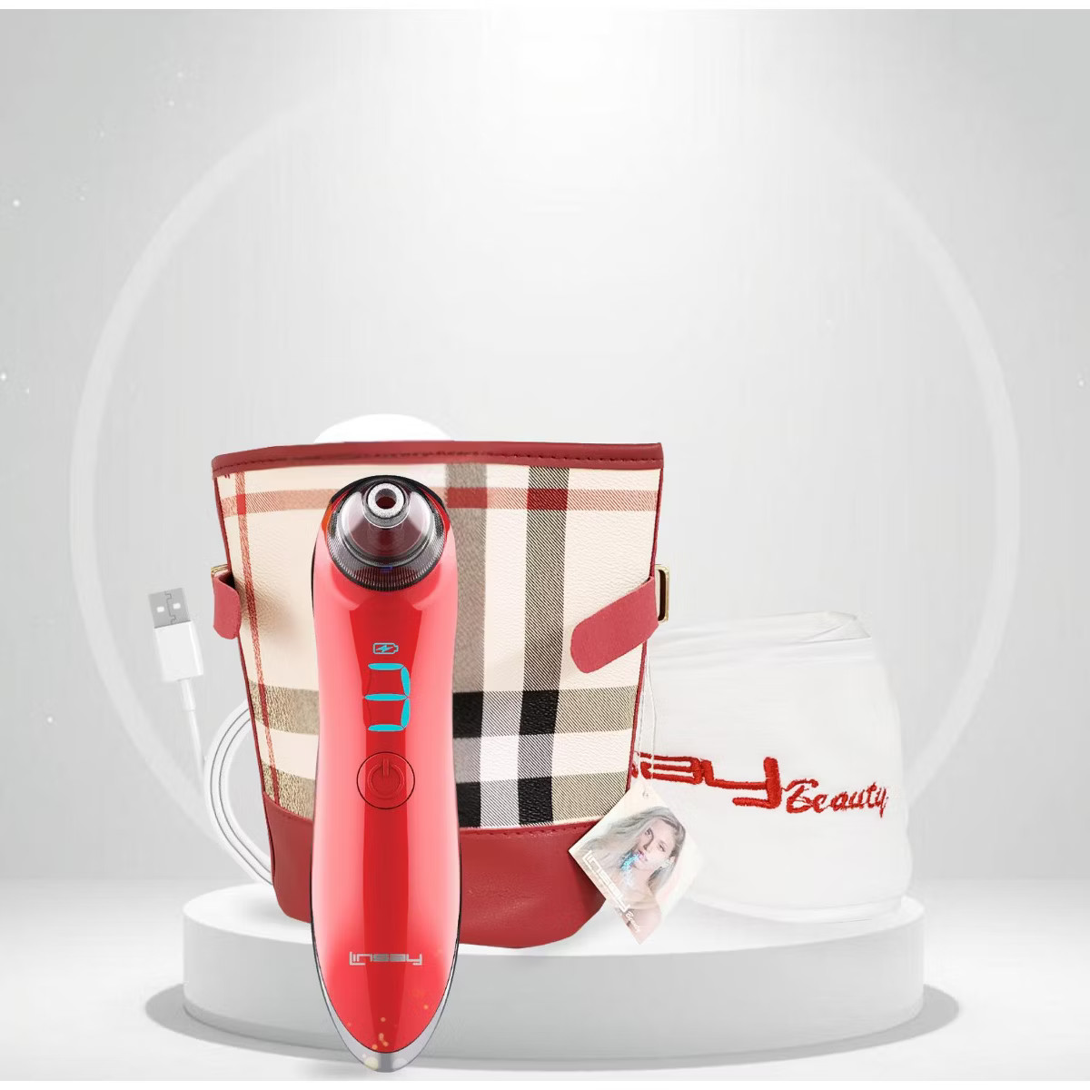 LINSAY Microdermabrasion and Pore Cleaner Device SPA Bundle with USB Cable, Headband and Cosmetic... | Target