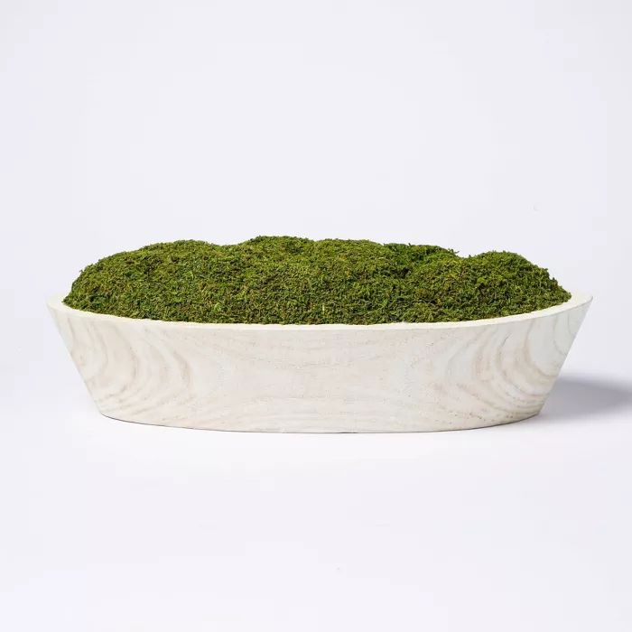 5" x 7" Artificial Moss Wood Plant Arrangement - Threshold™ designed with Studio McGee | Target