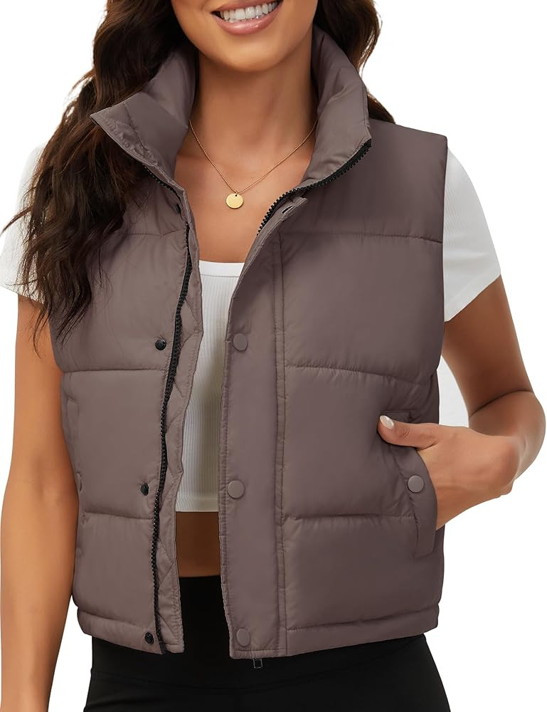 Fengbay Puffer Vest Women Sleeveless Winter Clothing Puffy Cropped Vests Jacket Fall Outfits 2025... | Amazon (US)