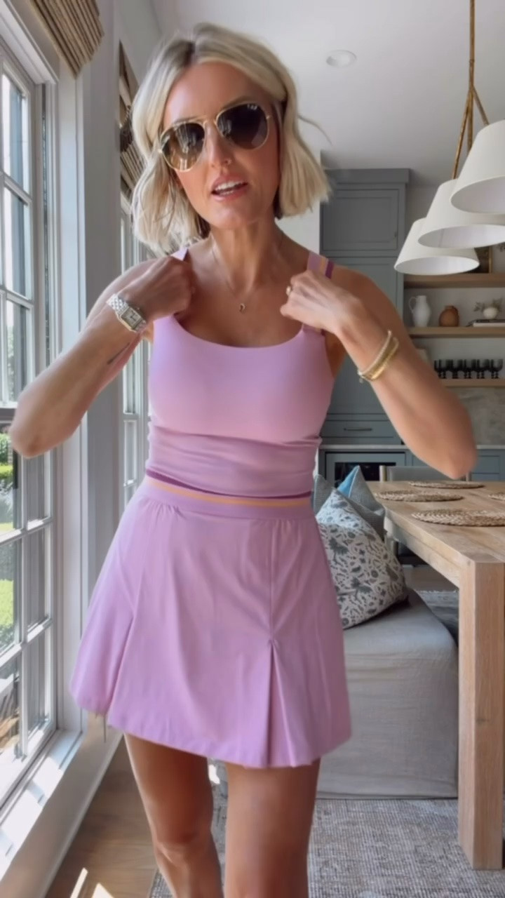 Ok this active set is a YES! The light lilac color is so pretty and the detailing is so fun. The back is also a great detail, plus the built in shorts! The price is unreal on this and it’s on sale now! Wearing a small in both 

Loverly grey, all in motion, Target style finds, Target athleisure, workout outfit ideas, affordable active sets, skort set

#LTKSaleAlert #LTKActive #LTKSeasonal