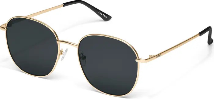 Quay Australia Jezabell 57mm Round Sunglasses in Gold/Smoke at Nordstrom | Nordstrom