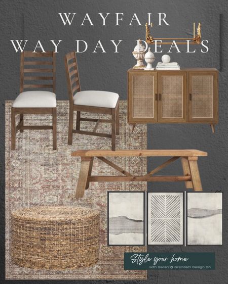 Way day deals for your home!! Dining room decor. Area rug. Wall decor. Table. Chairs  

#LTKsalealert #LTKhome