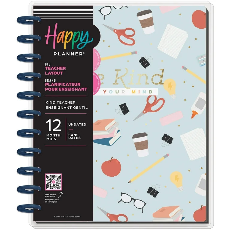 Happy Planner Big Undated 12-Month Planner-Kind Teacher | Walmart (US)