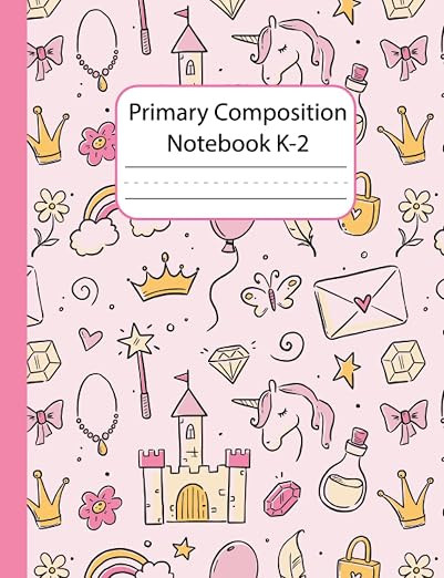 Primary Composition Notebook k-2: Cute Pink Castle and Unicorn for Princess Story Journal Grades ... | Amazon (US)