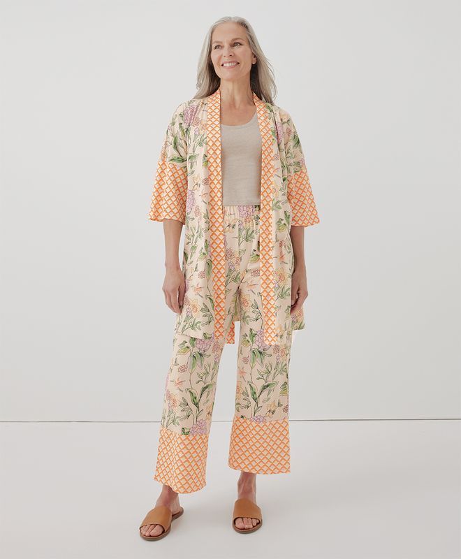 Women’s Staycation Short Robe made with Organic Cotton | Pact | Pact Apparel