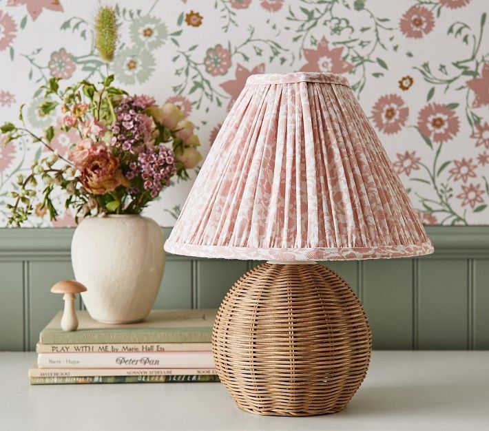 Julia Berolzheimer Rattan Table Lamp | Pottery Barn Kids