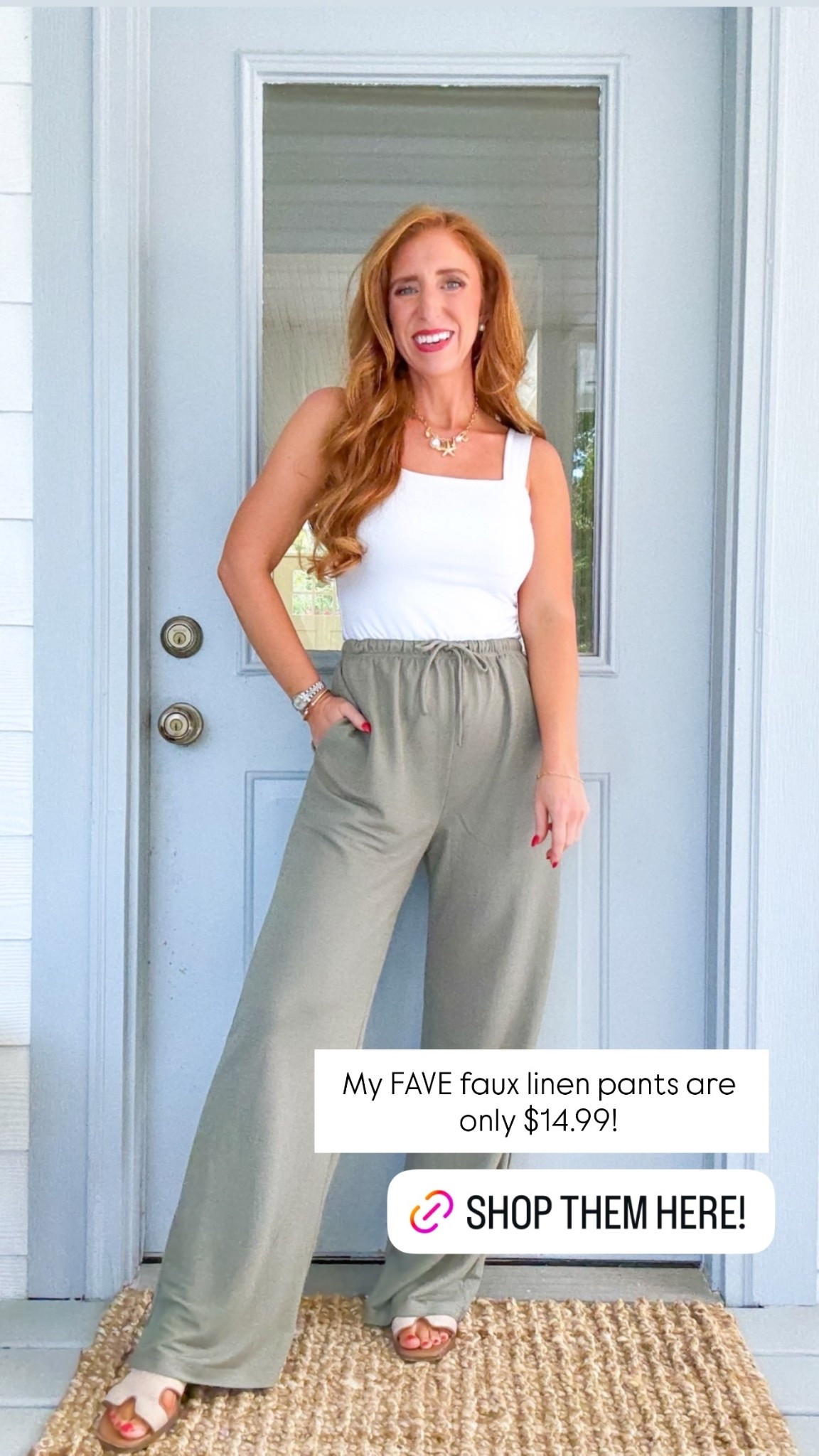My FAVE faux linen pants are only $14.99! @amazonfashion 
#bigspringsale





Summer outfit 
Spring outfit 
Vacation outfit 
Resort wear 
Spring break 
Amazon finds 

#LTKSeasonal #LTKootd #LTKSaleAlert